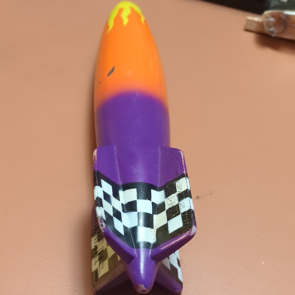 Vintage SwimWays Toypedo Gliding Underwater Pool Toy 11.5" orange, purple whil